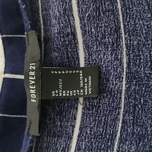 Navy Blue Striped Dress - Picture 2 of 6